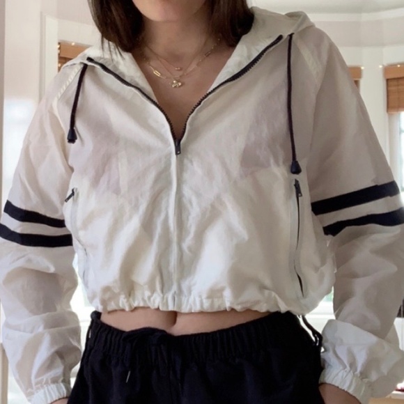 White and blue brandy cropped jacket - Picture 1 of 2